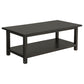 Payne Wood Coffee Table with Shelf Distressed Java - Discount Furniture Connection
