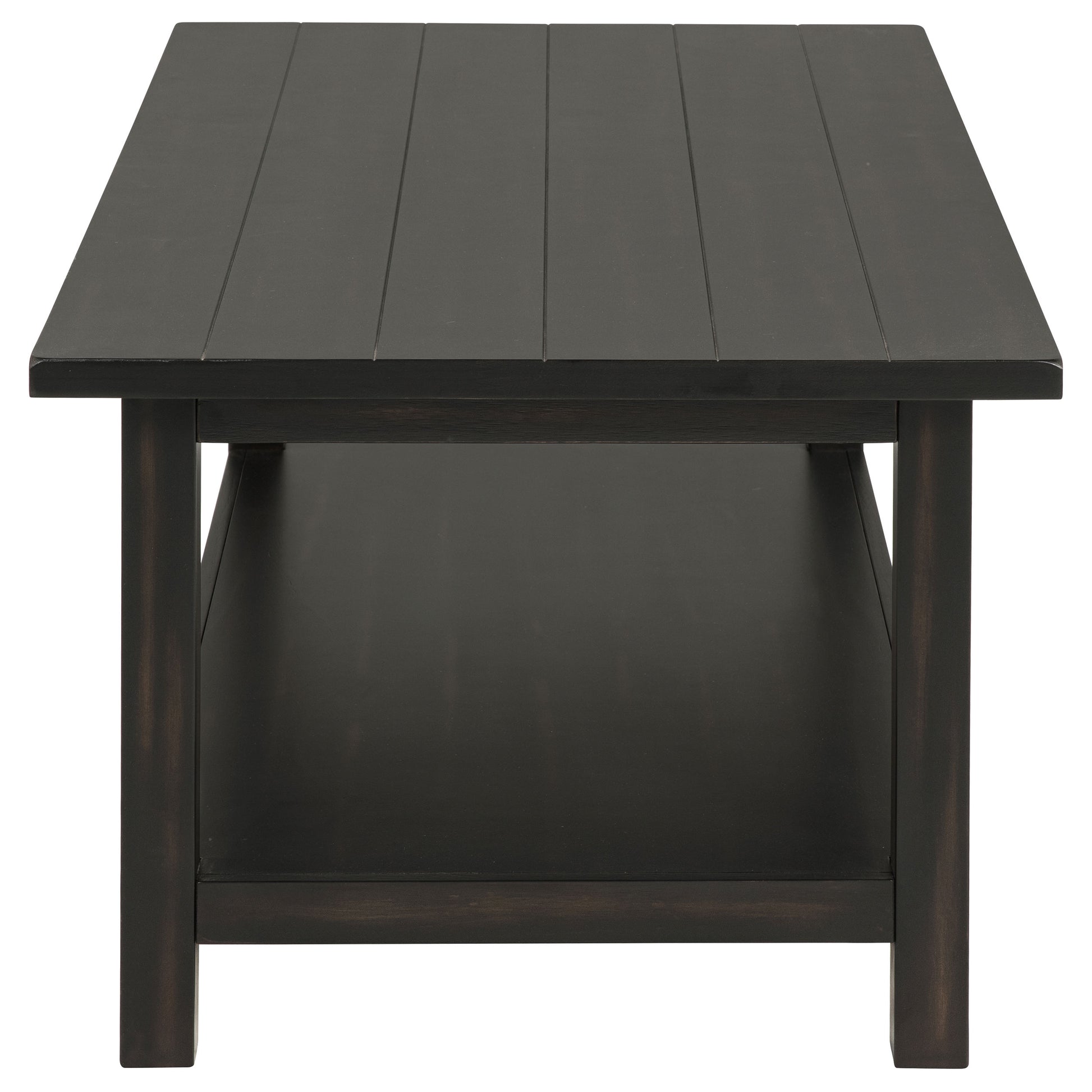 Payne Wood Coffee Table with Shelf Distressed Java - Discount Furniture Connection