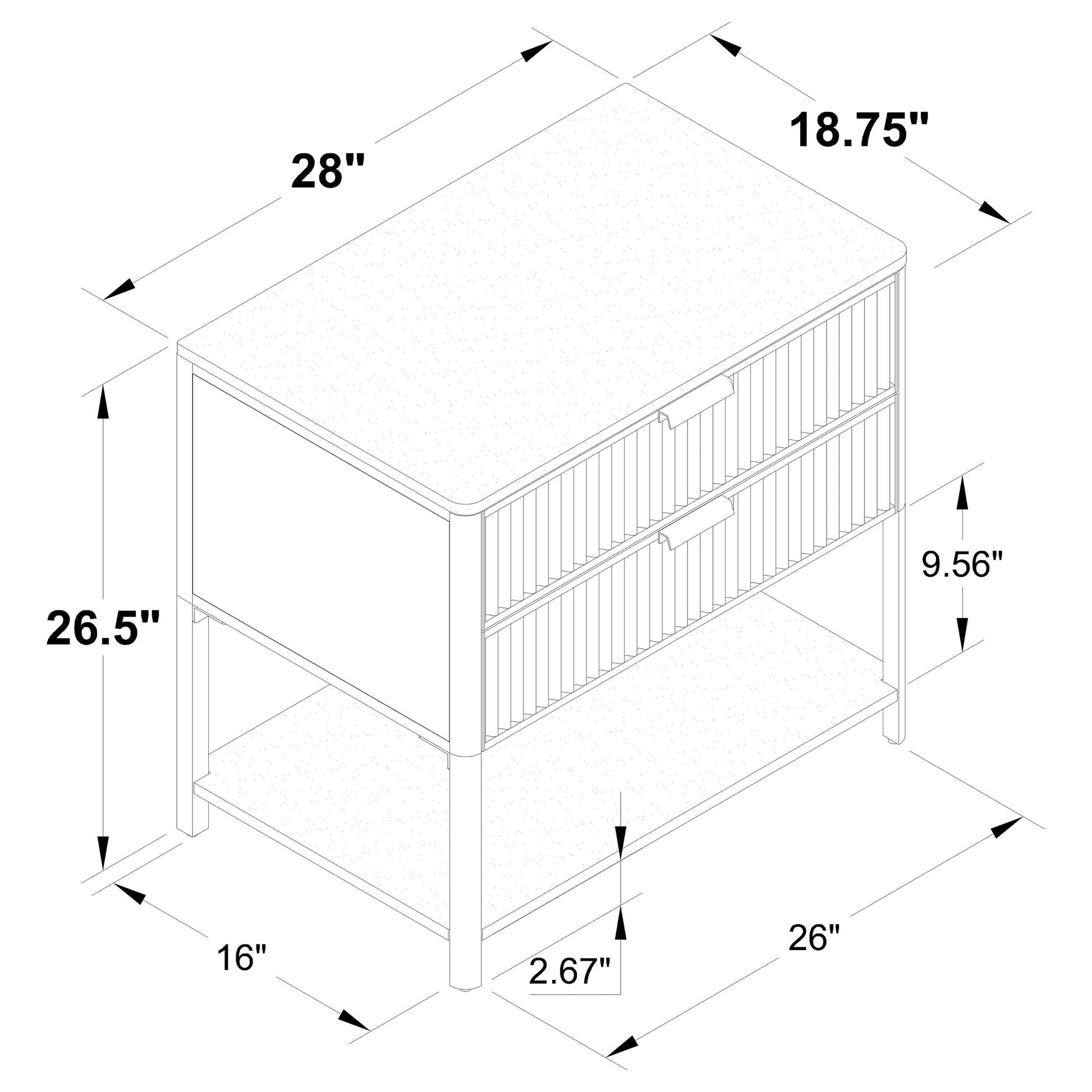 Zimmerlee 2-drawer Side Table with Shelf Rust Brown - Discount Furniture Connection