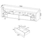 Jude 3-piece 71-inch TV Entertainment Center White High Gloss