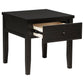 Concord 1-drawer Square End Table Distressed Java - Discount Furniture Connection