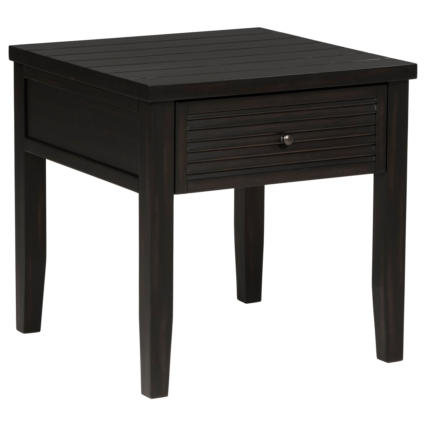 Concord 1-drawer Square End Table Distressed Java - Discount Furniture Connection