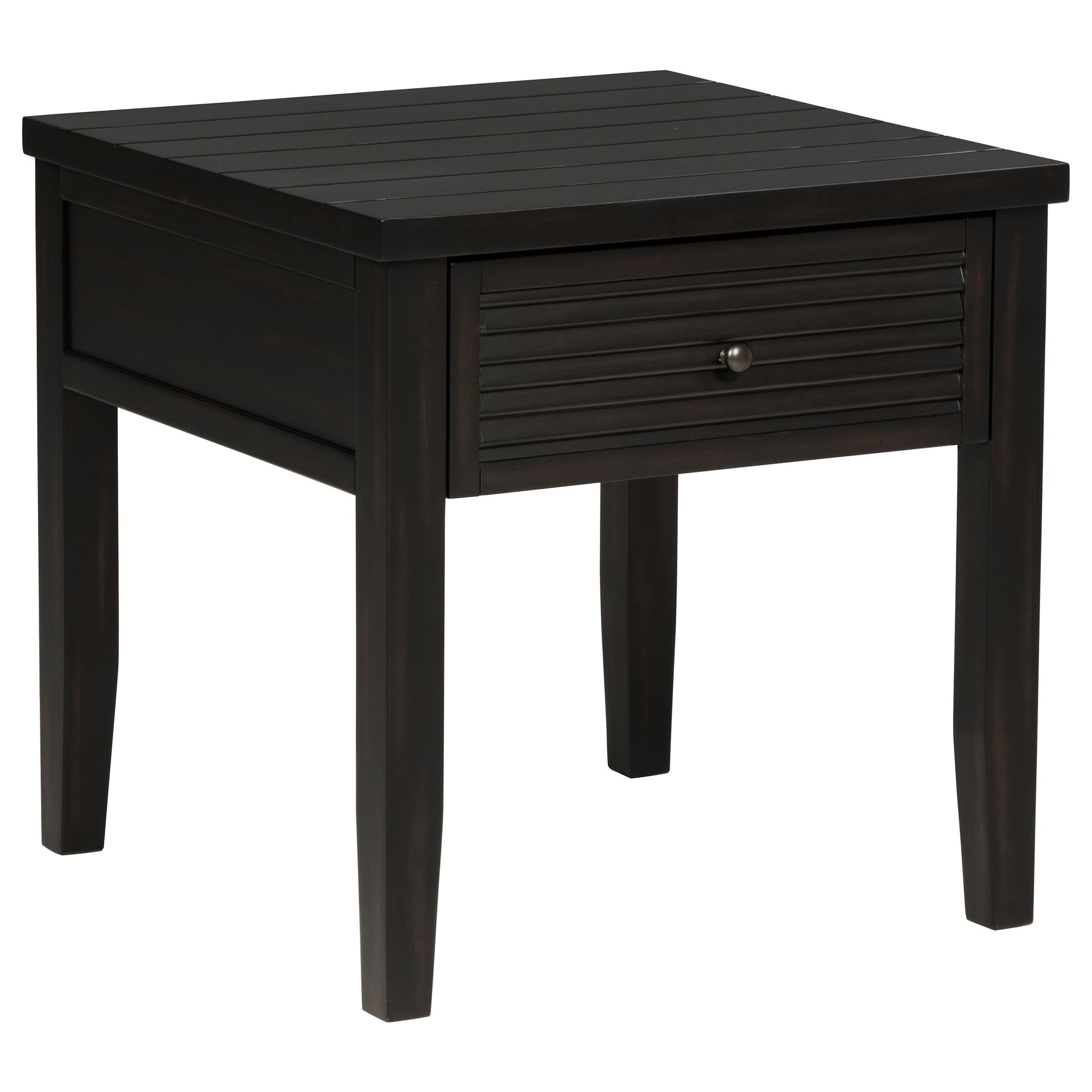 Concord 1-drawer Square End Table Distressed Java - Discount Furniture Connection