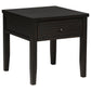 Concord 1-drawer Square End Table Distressed Java - Discount Furniture Connection