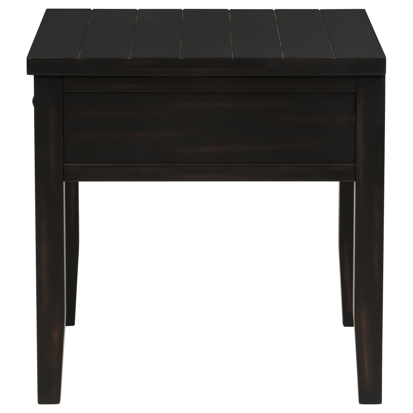 Concord 1-drawer Square End Table Distressed Java - Discount Furniture Connection