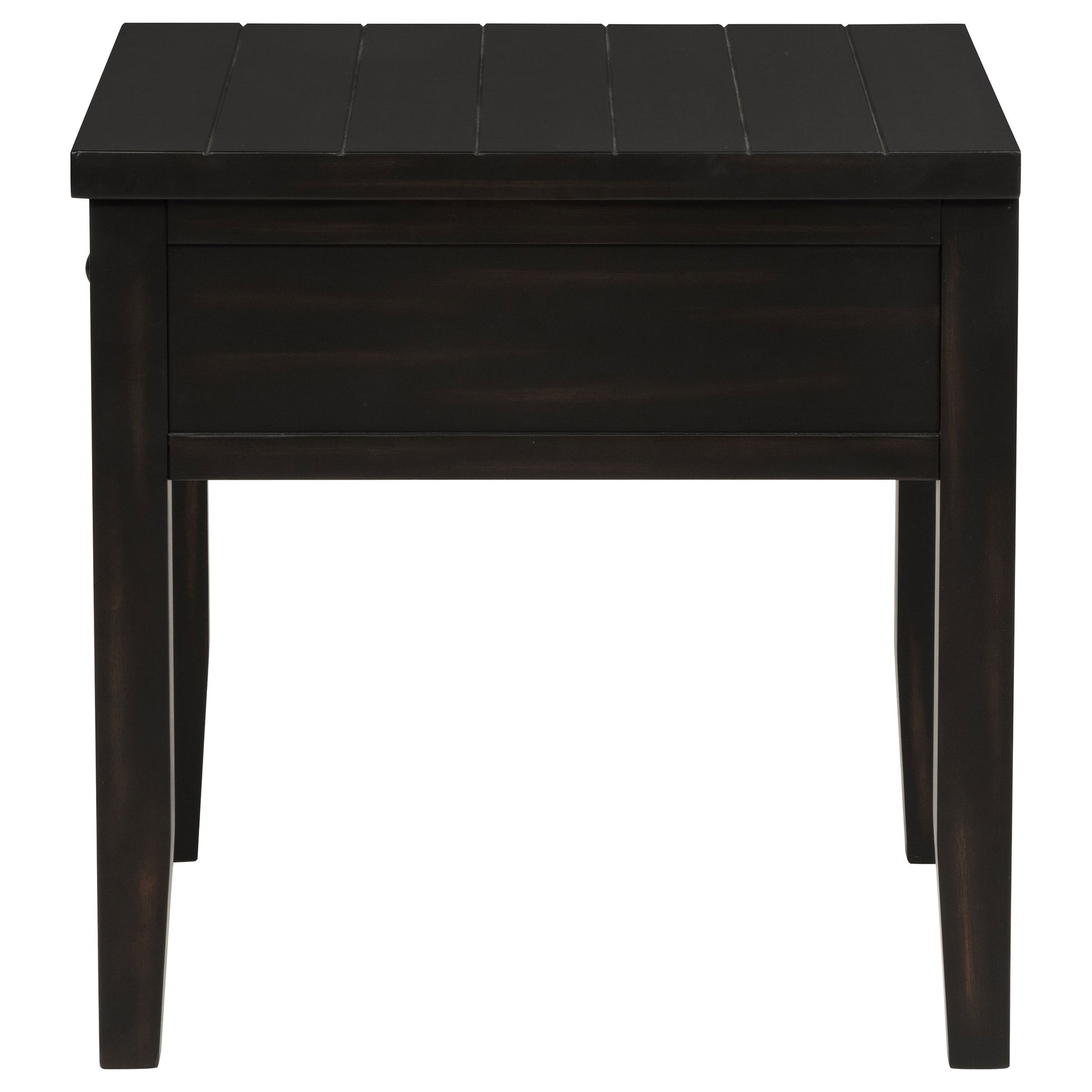 Concord 1-drawer Square End Table Distressed Java - Discount Furniture Connection