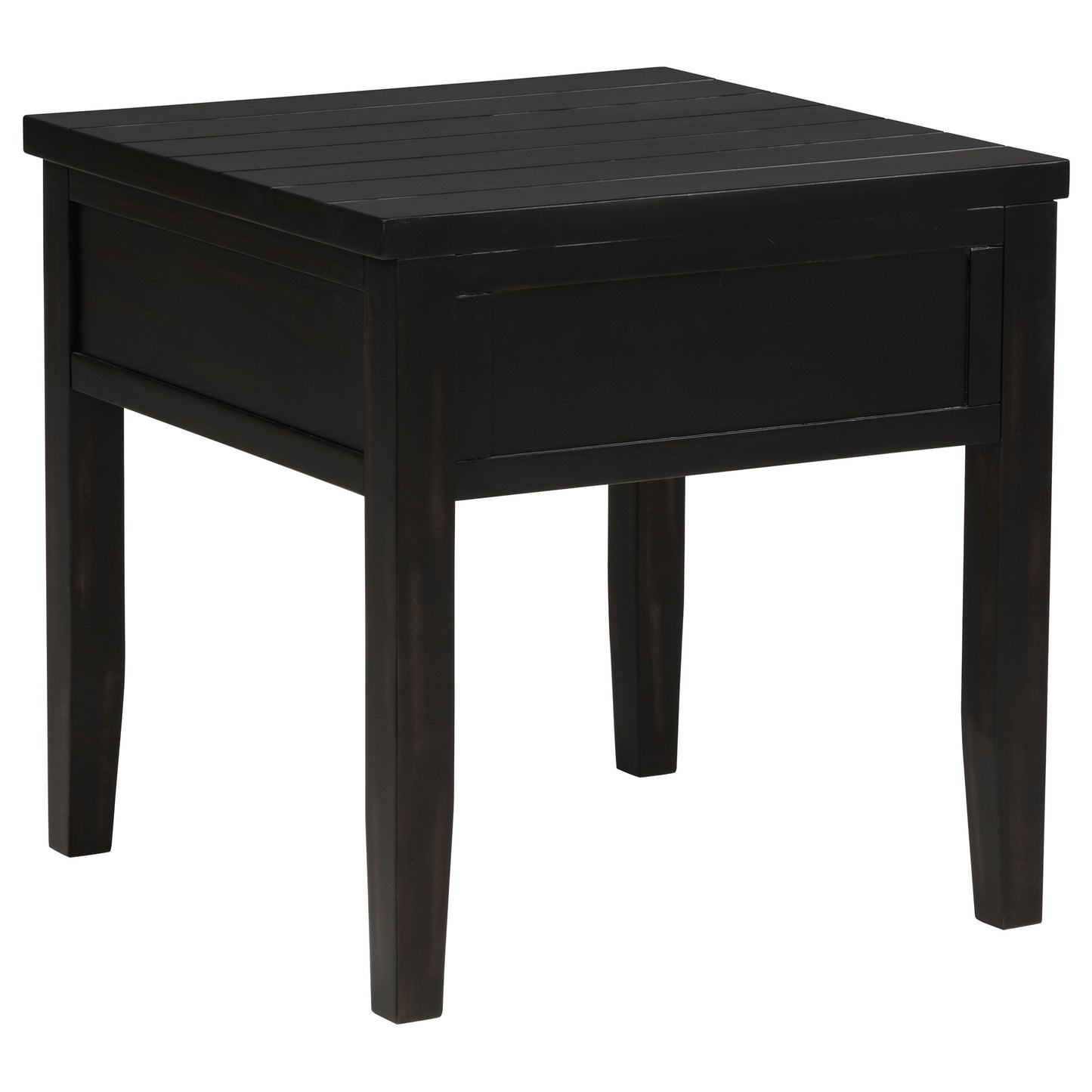 Concord 1-drawer Square End Table Distressed Java - Discount Furniture Connection
