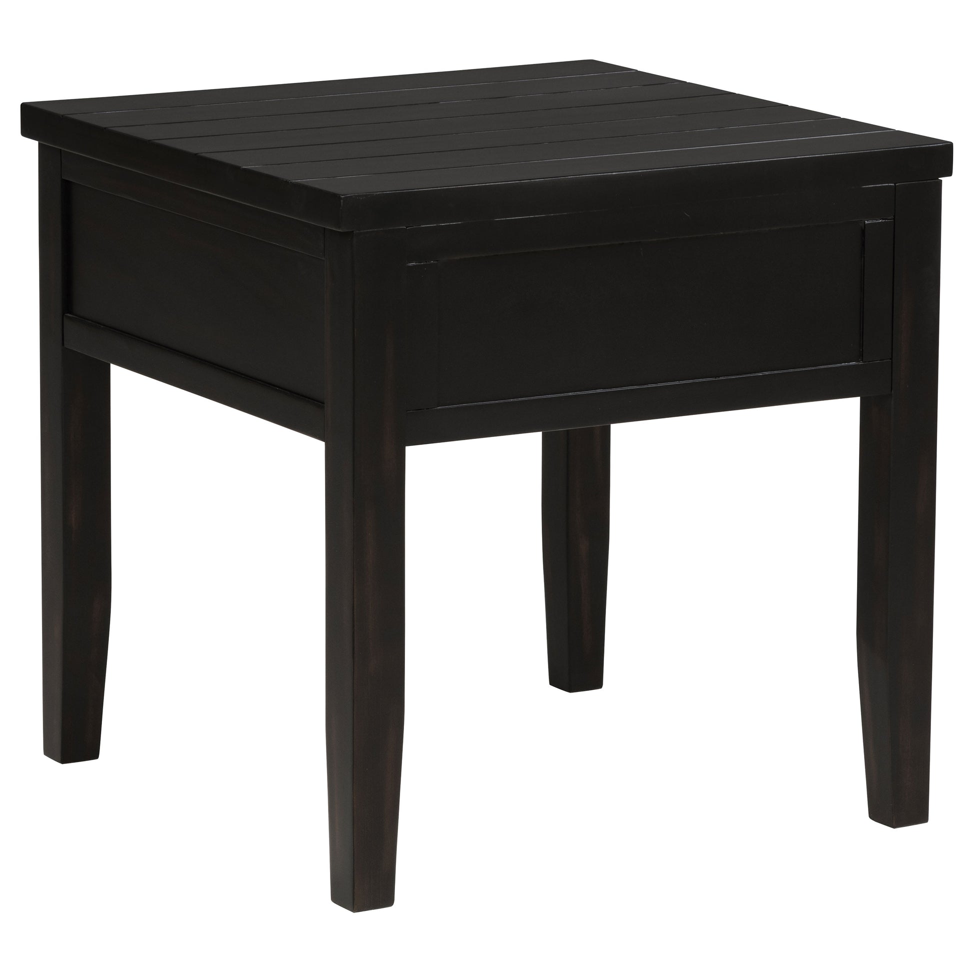 Concord 1-drawer Square End Table Distressed Java - Discount Furniture Connection