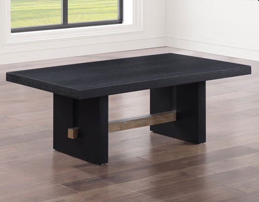Aubrey 48″ Coffee Table, Black Finish