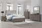 Wright 52-inch Upholstered California King Bed Brown Oak - Discount Furniture Connection