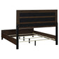 Welsley 50-inch Upholstered California King Bed Walnut - Discount Furniture Connection