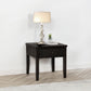 Concord 1-drawer Square End Table Distressed Java - Discount Furniture Connection