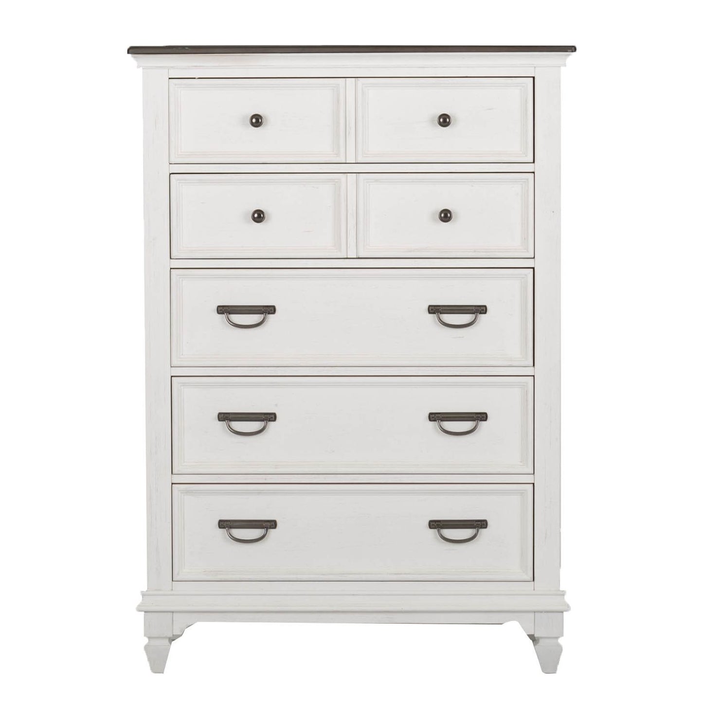 King Panel Bed, Dresser & Mirror, Chest