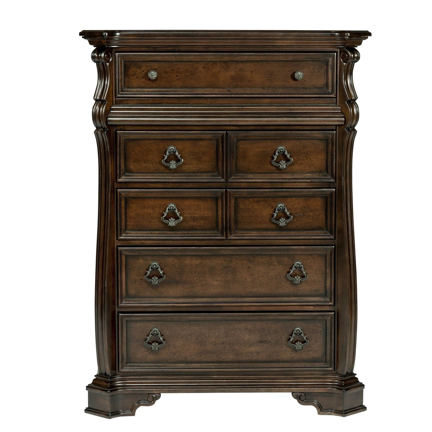 King Sleigh Bed, Dresser & Mirror, Chest, Night Stand
