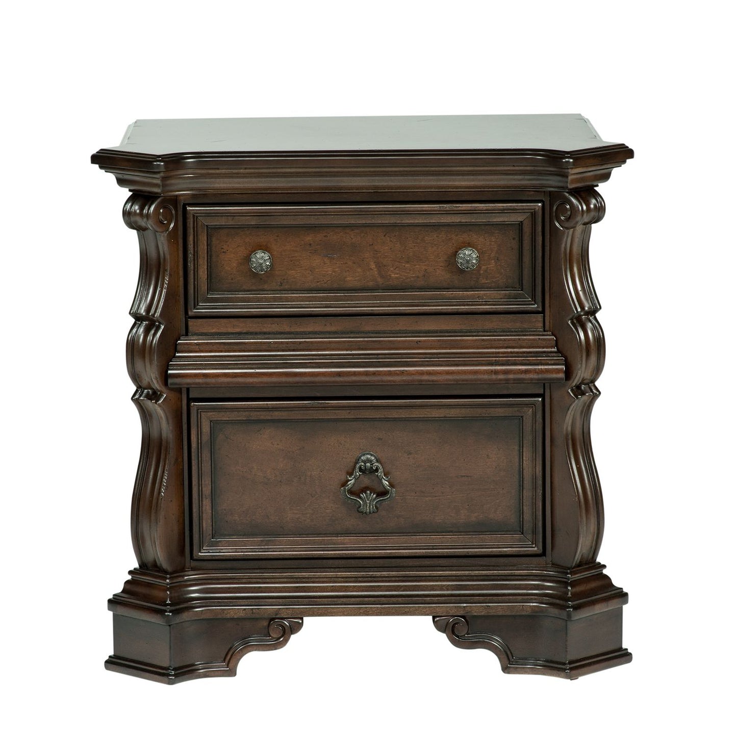 King Sleigh Bed, Dresser & Mirror, Night Stand