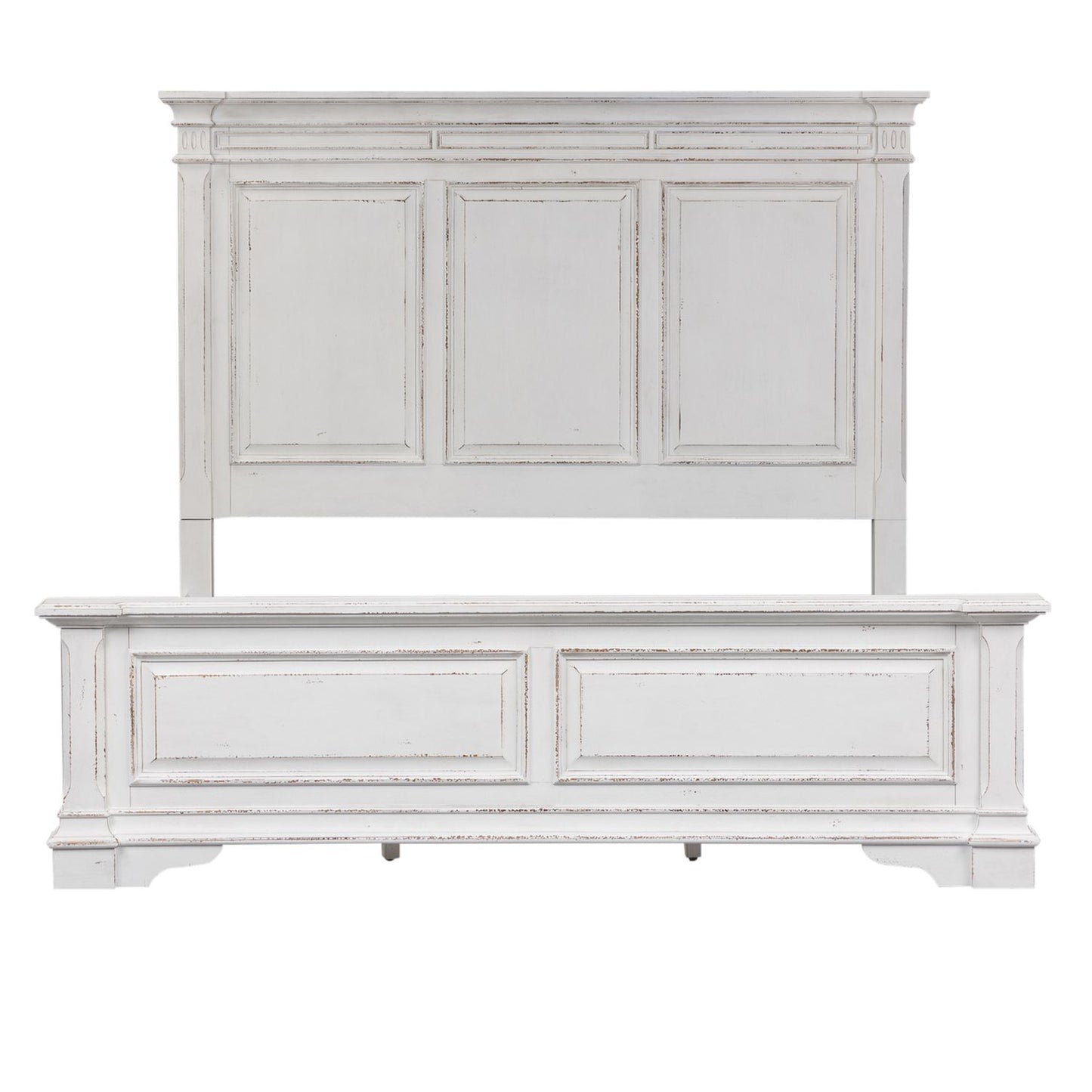 King California Panel Bed, Dresser & Mirror