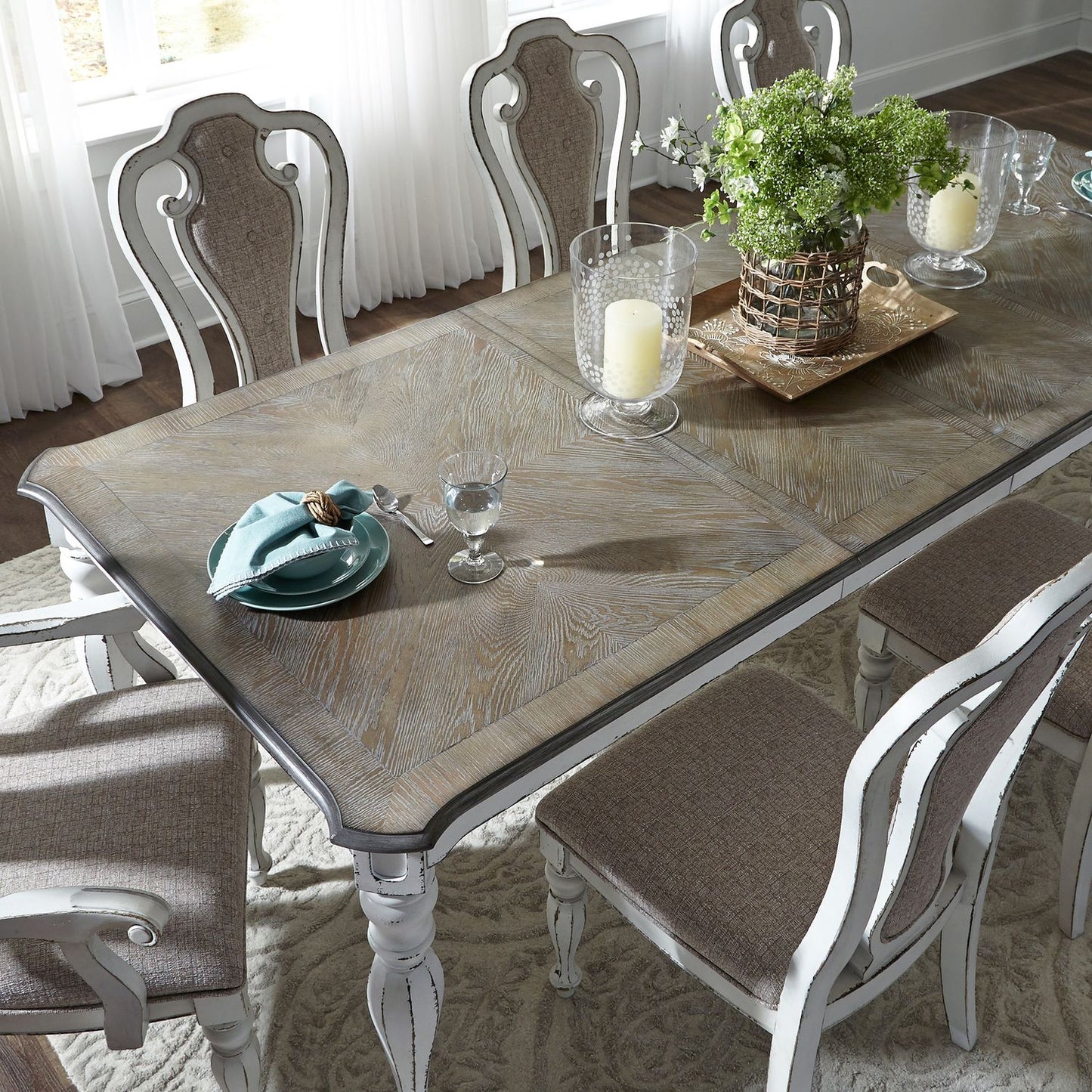 5 Piece Leg Table Set