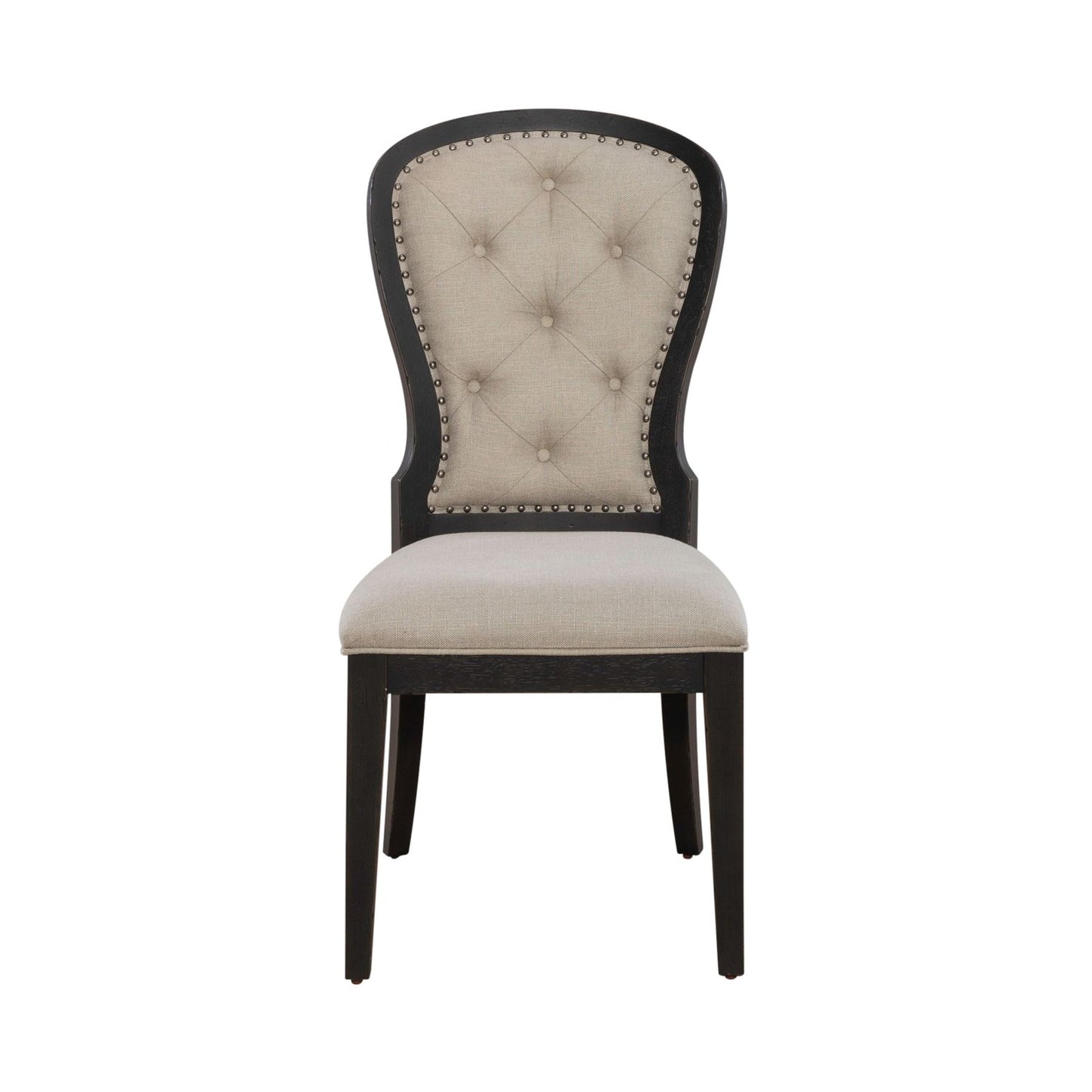 Uph Tufted Back Side Chair - Black