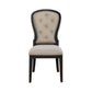 Uph Tufted Back Side Chair - Black