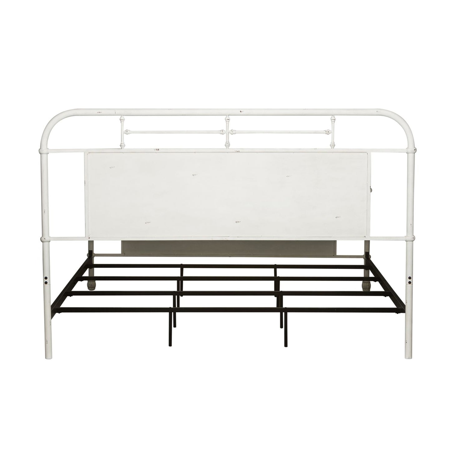 Queen Metal Bed - Antique White