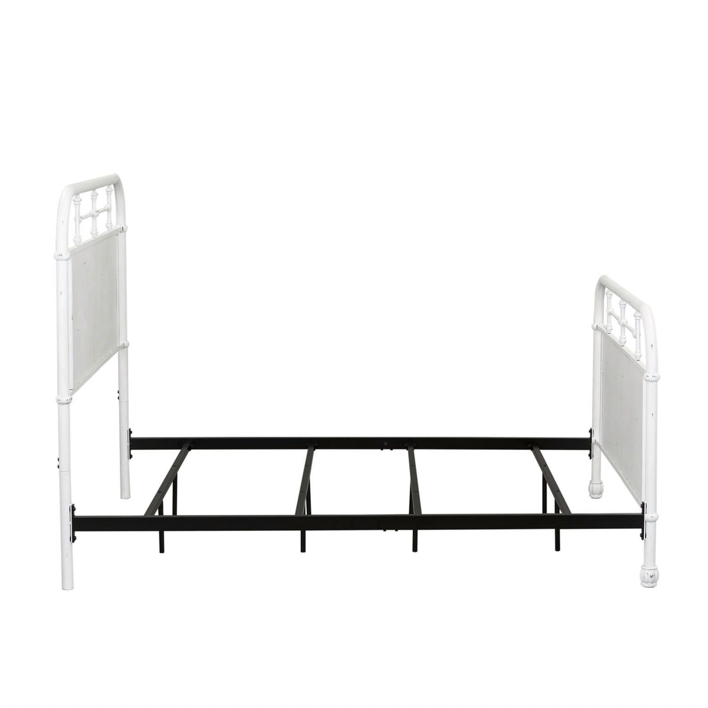 Twin Metal Bed - Antique White