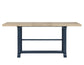 Darcy 5-Piece 64-82″Counter Set with 18-inch leaf, Midnight Blue and Natural Finish