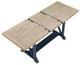 Darcy 5-Piece 64-82″Counter Set with 18-inch leaf, Midnight Blue and Natural Finish