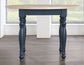 Darcy 5-Piece 42″ Round DIning Set, Midnight Blue and Natural Finish