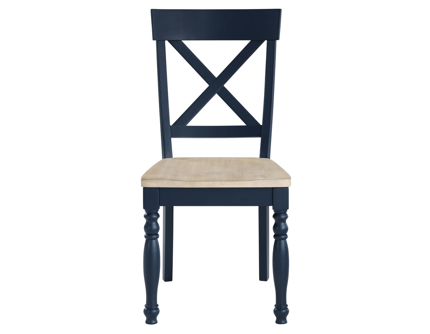 Darcy 5-Piece 42″ Round DIning Set, Midnight Blue and Natural Finish
