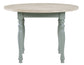 Darcy 42″ Round Dining Table, Mint Green and Parchment Finish