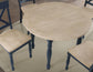 Darcy 42″ Round Dining Table, Midnight Blue and Natural Finish