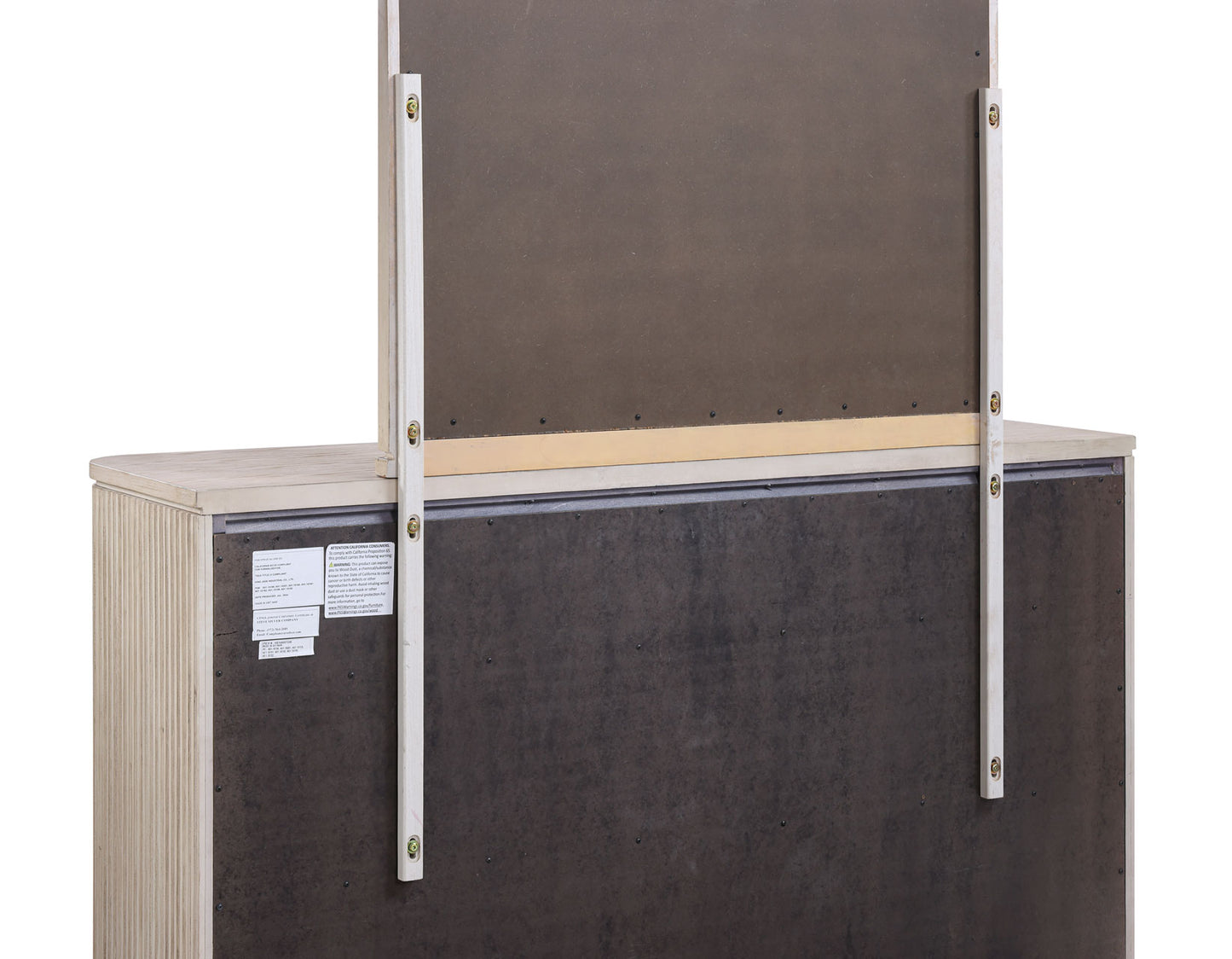 Henry Reeded 42″ Mirror, Tan Finish