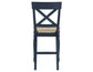 Darcy Solid Wood 24″ Counter Stool, Midnight Blue and Natural Finish