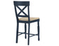 Darcy Solid Wood 24″ Counter Stool, Midnight Blue and Natural Finish