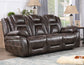 Oportuna Dual-Power Reclining Sofa w/Drop-Down Table