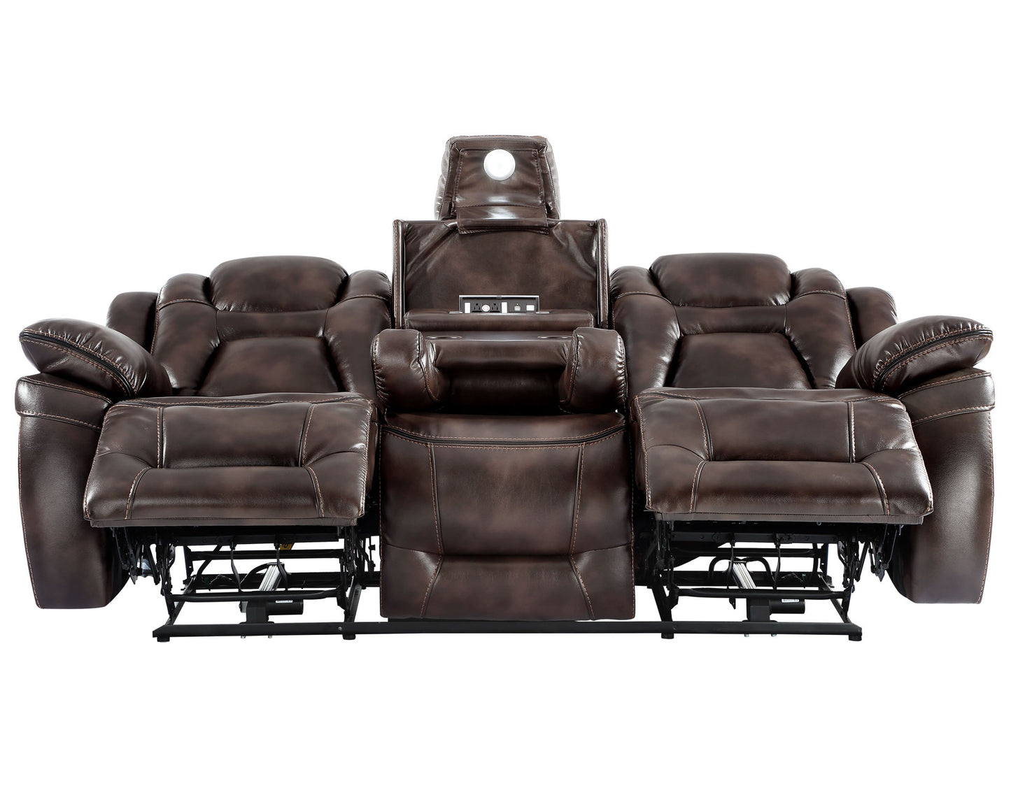 Oportuna Dual-Power Reclining Sofa w/Drop-Down Table