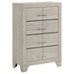 Trenton 5-piece Full Bedroom Set Rustic Cream - Discount Furniture Connection