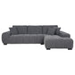 Octavia Upholstered Sectional Chaise Sofa Charcoal Grey - Discount Furniture Connection