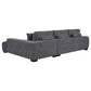 Octavia Upholstered Sectional Chaise Sofa Charcoal Grey - Discount Furniture Connection