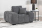 Octavia Upholstered Track Arm Accent Chair Charcoal Grey - Discount Furniture Connection