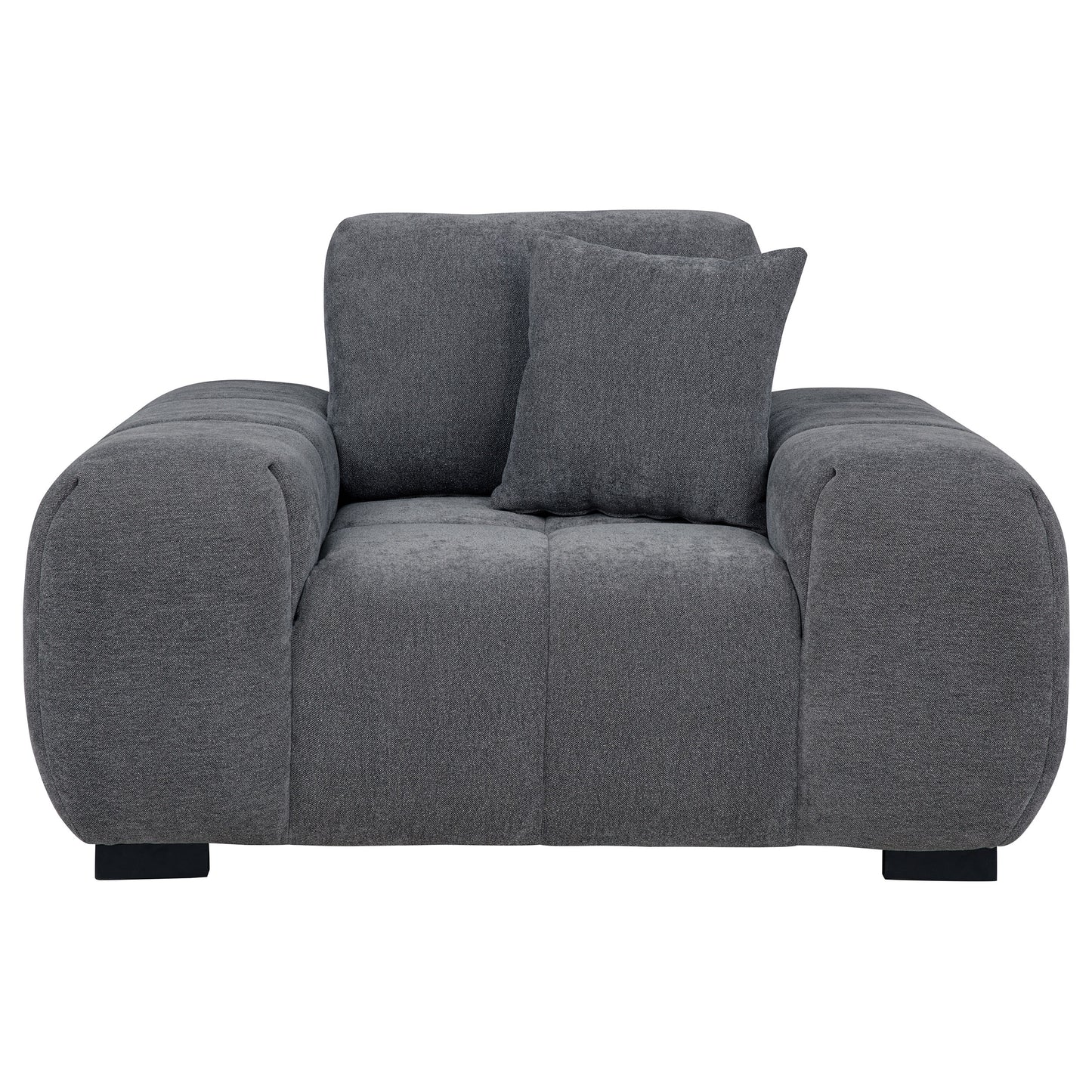 Octavia Upholstered Track Arm Accent Chair Charcoal Grey - Discount Furniture Connection