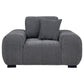 Octavia Upholstered Track Arm Accent Chair Charcoal Grey - Discount Furniture Connection