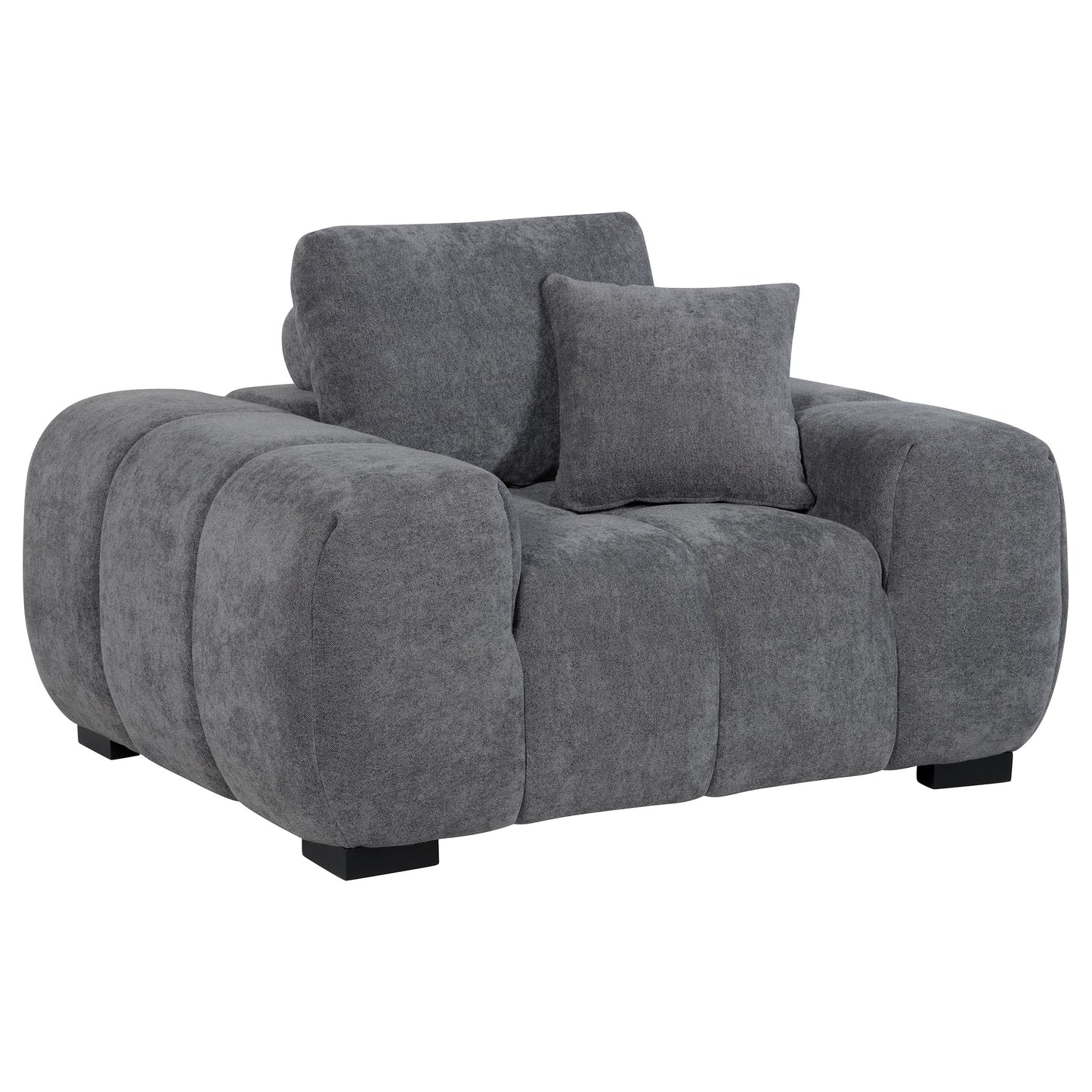 Octavia Upholstered Track Arm Accent Chair Charcoal Grey - Discount Furniture Connection