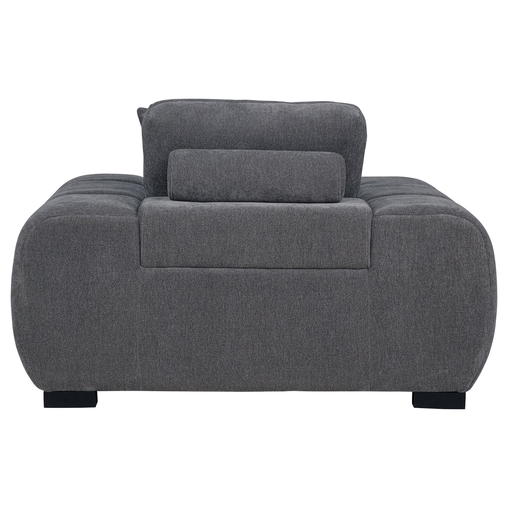 Octavia Upholstered Track Arm Accent Chair Charcoal Grey - Discount Furniture Connection
