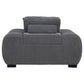 Octavia Upholstered Track Arm Accent Chair Charcoal Grey - Discount Furniture Connection