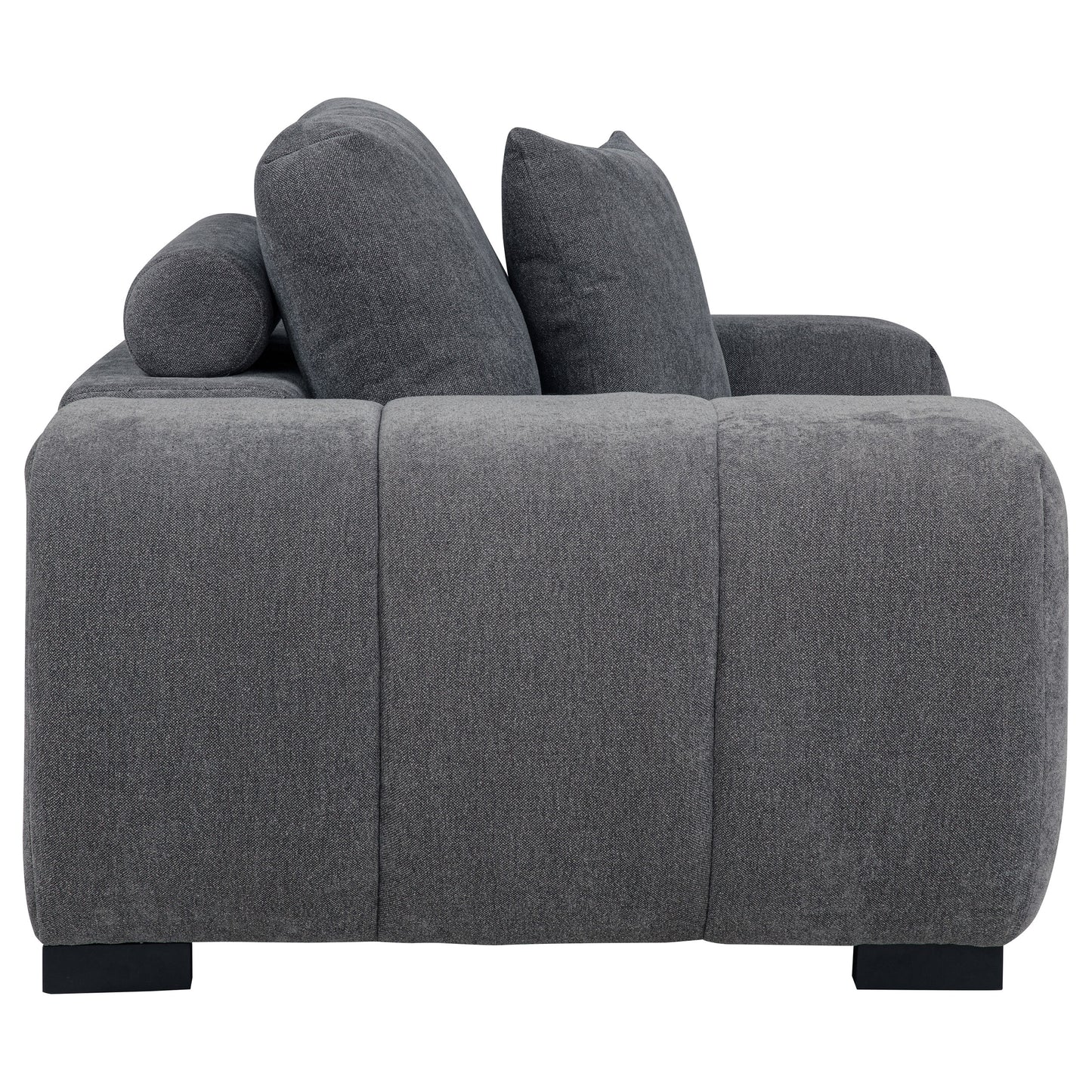 Octavia Upholstered Track Arm Accent Chair Charcoal Grey - Discount Furniture Connection