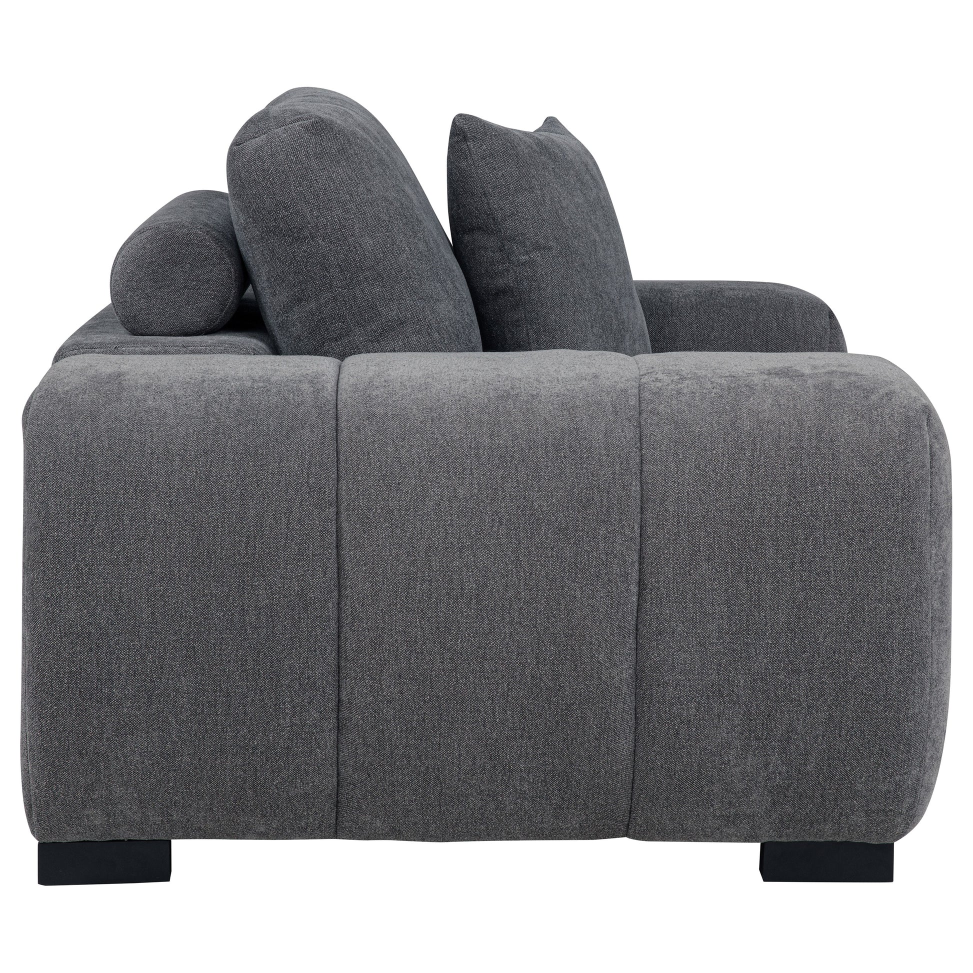 Octavia Upholstered Track Arm Accent Chair Charcoal Grey - Discount Furniture Connection
