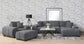 Octavia Upholstered Track Arm Accent Chair Charcoal Grey - Discount Furniture Connection