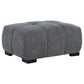 Octavia Upholstered Rectangular Ottoman Charcoal Grey - Discount Furniture Connection