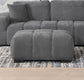 Octavia Upholstered Rectangular Ottoman Charcoal Grey - Discount Furniture Connection